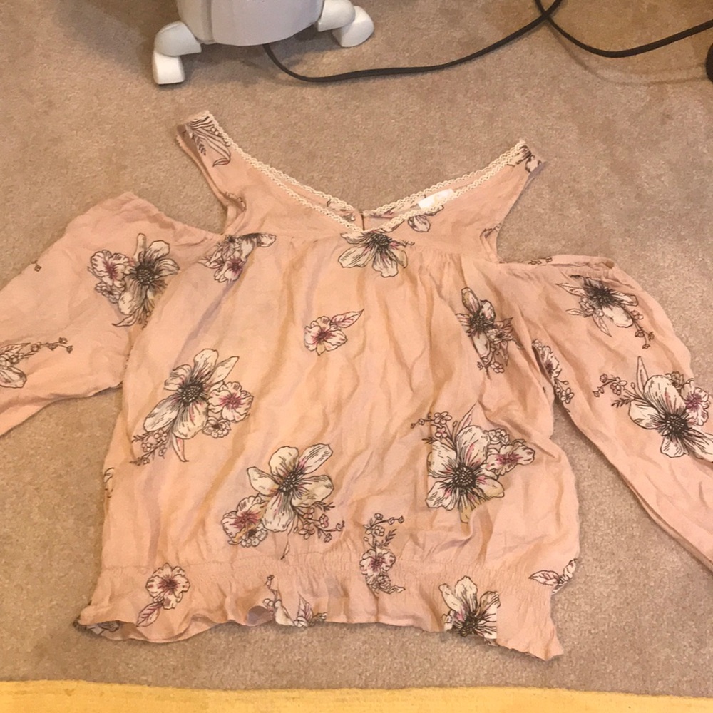 Long sleeve off the shoulder shirt size medium